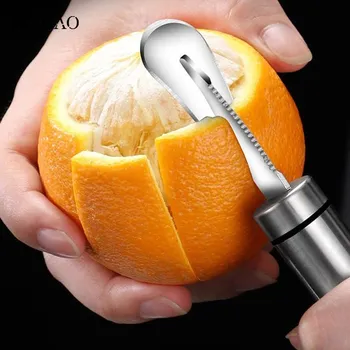 Нож для чистки лимона и апельсина из нержавеющей стали, практичный Нож для открывания фруктов и грейпфрутов, кухонные приспособления для бытовых инструментов, нож для чистки апельсинов