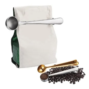 Кофейная ложка с длинной ручкой и зажимом для кухонных принадлежностей Сухое молоко Жидкая Приправа Аксессуары для кофе Инструменты