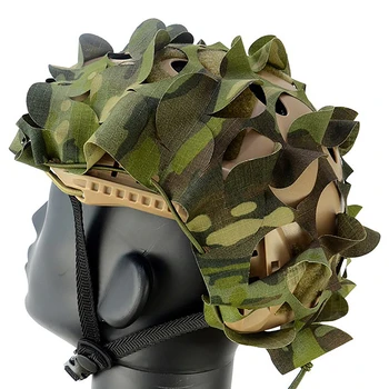 3D Тактический Камуфляжный Сетчатый Чехол для шлема С лазерной резкой Нейлоновый шнурок Для шлема Wargame Аксессуары для десантников на открытом воздухе