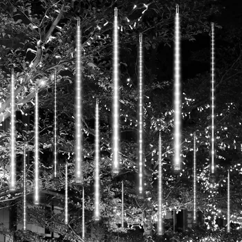 Светодиодные фонари для метеоритного дождя, водонепроницаемые наружные светодиодные уличные гирлянды, Рождественские украшения для сада, Сказочные праздничные гирлянды 2024