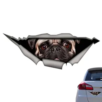 Декоративная наклейка с выглядывающими глазами, 3D-стайлинг автомобиля, Наклейка с выглядывающими глазами собаки, Водонепроницаемая имитация выглядывающей клейкой наклейки
