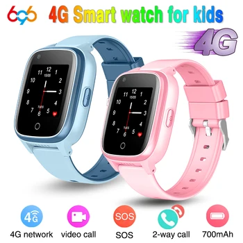 Детские умные часы 4G Детские телефонные часы с большим экраном GPS AGPS LBS WiFi Воспроизведение музыки SOS Водонепроницаемые умные часы с двойной камерой