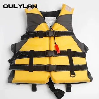 Спасательный жилет Oulylan, джемпер для лужи, полиэстер, безопасность для взрослых на открытом воздухе, Плавание, катание на лодках, Лыжи, дрифтинг, Водные виды спорта, мужская куртка