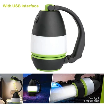 4-дюймовый светодиодный фонарь для кемпинга, многофункциональный портативный USB-аккумуляторный фонарик, бытовая настольная лампа с блоком питания