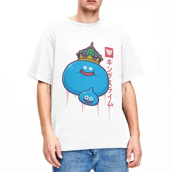 Мужская Женская футболка The King Slime, Приключенческая игра, одежда из 100% хлопка, новинка, футболки с коротким рукавом и круглым вырезом, летняя футболка
