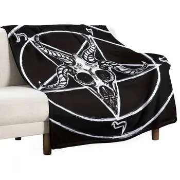 Одеяло с пентаграммой Бафомета, Фланелевая ткань, Декоративные Одеяла для дивана