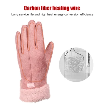 Перчатки для защиты от холода, перезаряжаемые через USB, перчатки для велоспорта, перчатки для обогрева рук для женщин и мужчин