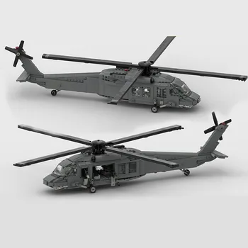НОВЫЙ 810ШТ WW2 Военный MOC Масштаб 1:33 UH-60 модель вертолета Black Hawk творческие идеи высокотехнологичная Игрушка в Подарок Блоки Истребителя