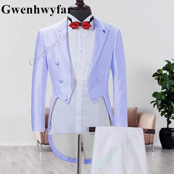 Свадебное Платье Gwenhwyfar 2023 Slim Fit Роскошные Костюмы Для Мужчин Homme Costume Высококачественный Модный Мужской Блейзер Брюки Повседневного Ношения