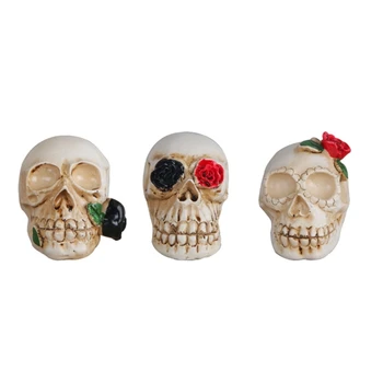 Изысканные украшения в виде черепа на Хэллоуин, призрачные фестивальные украшения в виде черепа