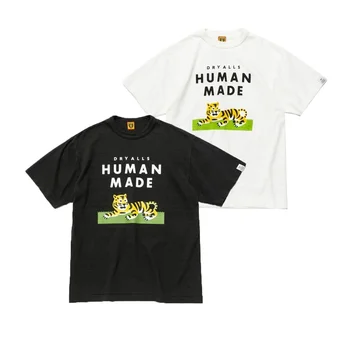 Летняя футболка с короткими рукавами и монограммой в виде японского тигренка, созданная человеком для мужчин и женщин, одежда для пар